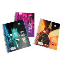 Blok pozn�mkov� A5 s bo�nou �pir�lou 70 listov� linkajkov� COLLEGE