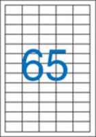 Etikety samolepiace 38x21,2mm 65ks na hrku