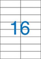 Etikety samolepiace 105x37mm /16ks na hrku