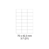 Etikety samolepiace 70x42,3mm /21ks na h�rku