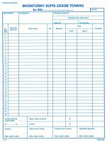 Invent�rny s�pis z�sob tovaru A4 50 listov