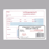 V�davkov� pokladni�n� doklad samoprepis A6 s DPH dvojfarebn�