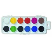 Vodov farby KOH-I-NOOR 12 farieb 22,5mm 171510 biely obal