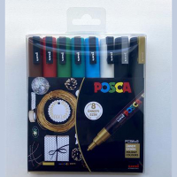 Popisova akrylov UNI Posca PC-3M/8ks Holiday