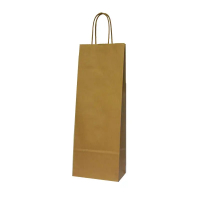 Papierov� ta�ka na v�no 140x80x390 hned� kraft s to�en�m uchom