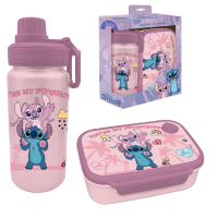 Box na desiatu 800ml + Kovov� f�a�a 500ml Lilo & Stitch 1