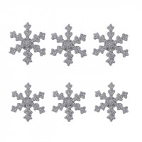 Samolepiaca snehov vloka-strieborn/6ks