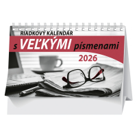 Stolov kalendr s vekmi psmenami 2026