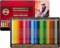 Pastelky MONDELUZ 3725/36 akvarel v plechovej krabike