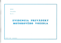 Evidencia prevdzky motorovho vozidla A5,80strn