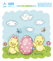 OKENN FLIA VEKONON KURIATKA S VAJKOM 20x23 cm   5711