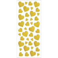 NLEPKY TRBLIETAV  HEARTS GOLD 10x24cm    29156